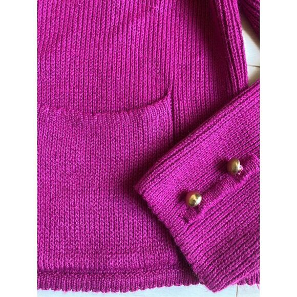 Vintage Gally-Ho Womens 100% Acrylic Cardigan Sweater Size M Pink - Picture 4 of 4